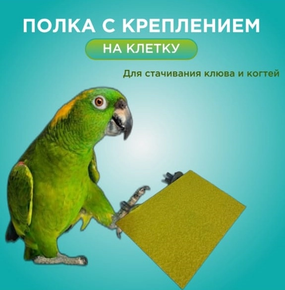 Полка для стачивания клюва и когтей для птиц и грызунов, 9*13 см