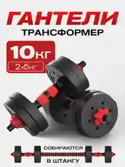 Гантели разборные с грифом ATHLETIC, 5 кг, 2 шт, общий вес 10 кг