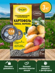 Удобрение сухое Фаско 5М минеральное для картофеля гранулированное 3 кг