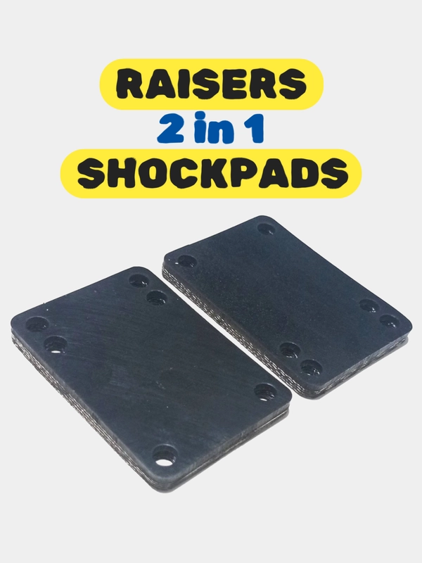 Raisers & Shockpads 6 мм (подкладки для Скейтборда, Лонгборда, Круизера)