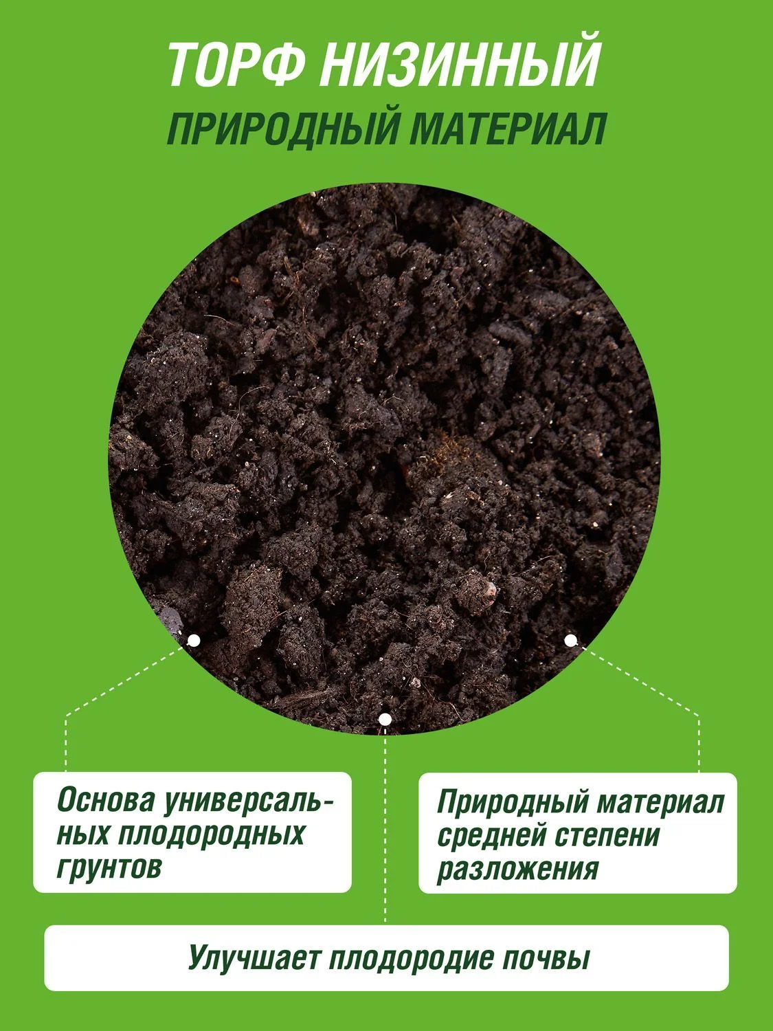 Торф низинный Огородник
