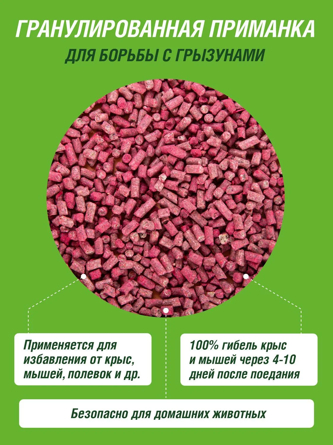 Средство гранулированная приманка от крыс и мышей Инта Вир 220г