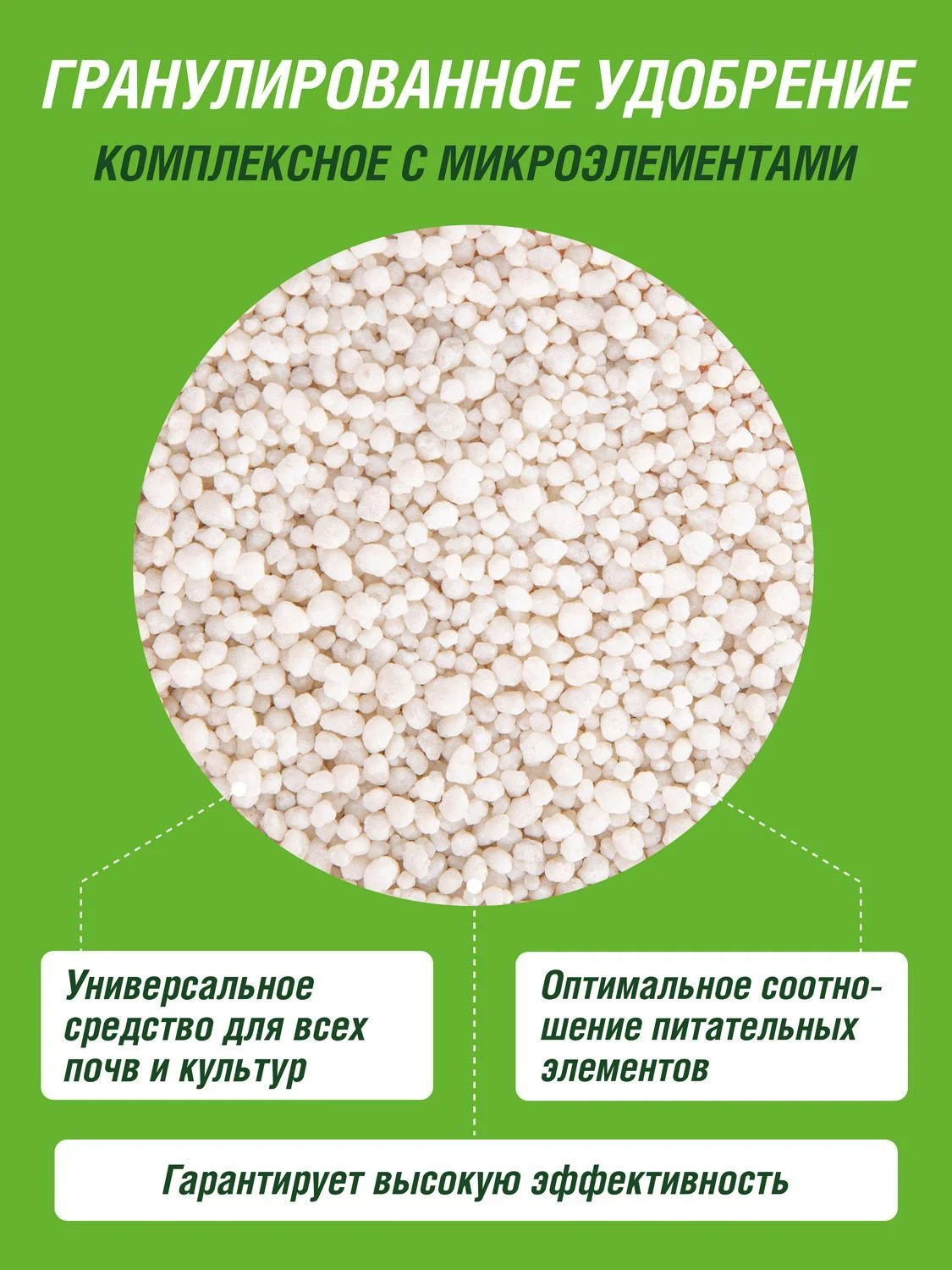Удобрение сухое Фаско Нитроаммофоска минеральное 1кг
