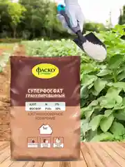 Удобрение сухое Фаско Суперфосфат минеральное гранулированное 1кг