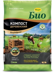 Удобрение сухое Фаско Био Компост Деревенский органоминеральное