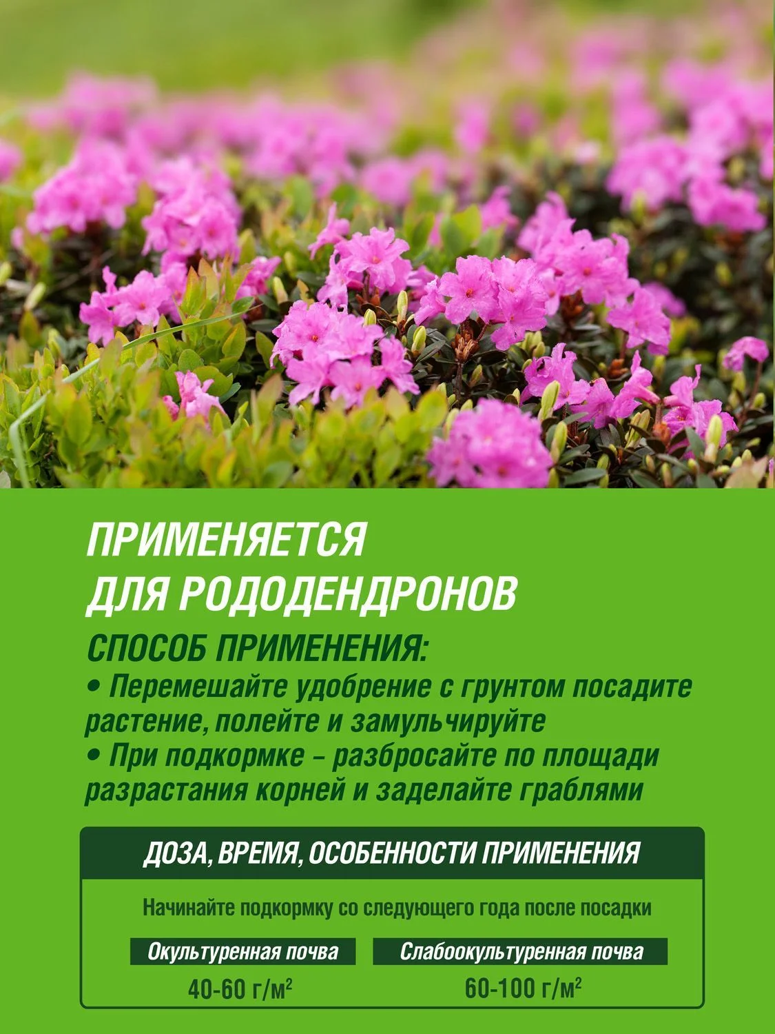Удобрение сухое Робин Грин органоминеральное для Рододендронов и вересковых растений
