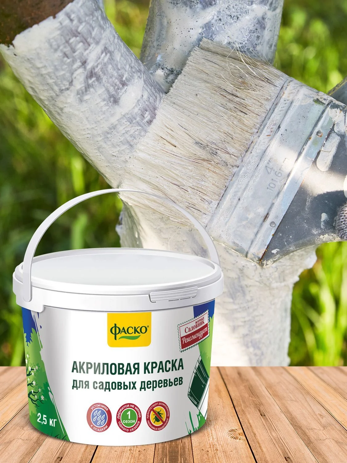Краска для садовых деревьев ФАСКО ведро 2,5кг