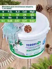 Удобрение сухое Террасол минеральное Хвойное с микроэлементами ведро 10 кг