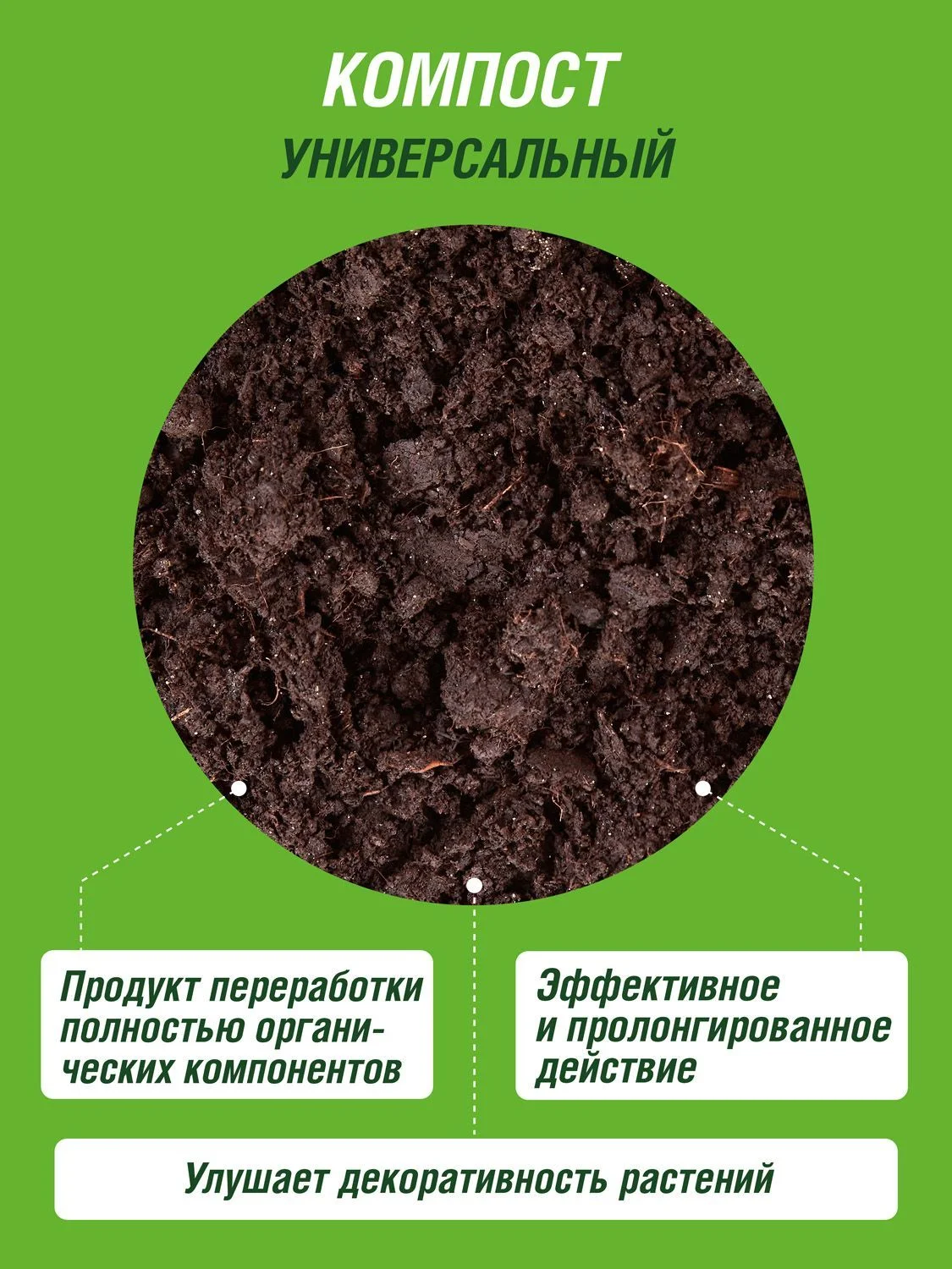 Удобрение сухое Фаско Био Компост торфолюпиновый органоминеральное 10 л
