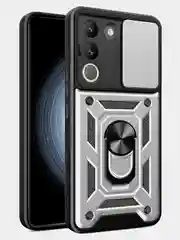Серебряный чехол противоударный armors для Vivo V29E / Виво В29Е с защитой камеры