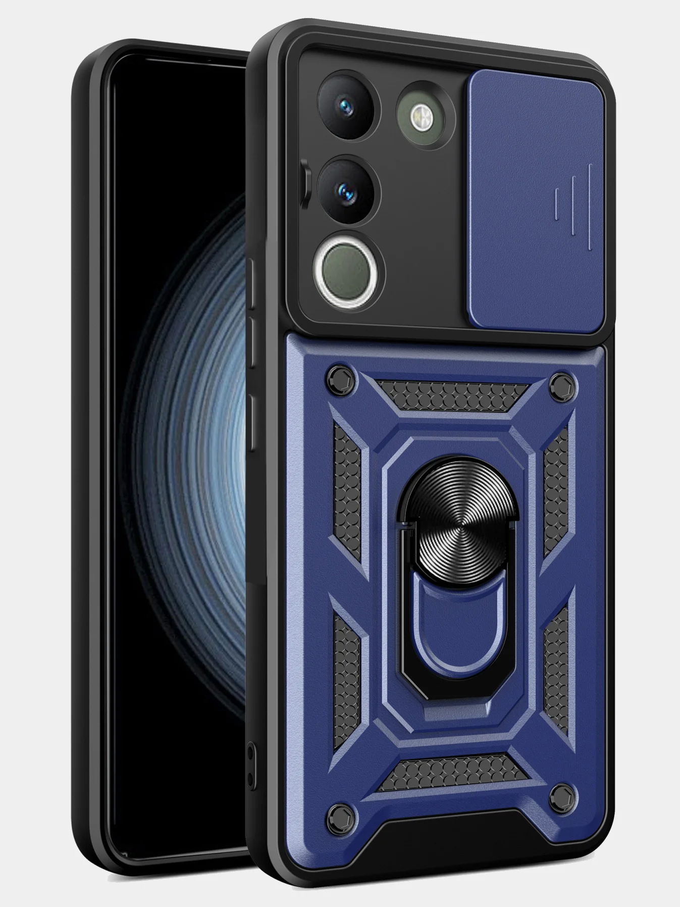 Темно-синий чехол противоударный armors для Vivo V29E / Виво В29Е с защитой камеры