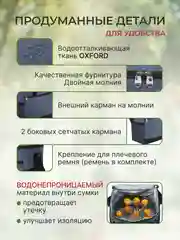 Синий термосумка сумка холодильник