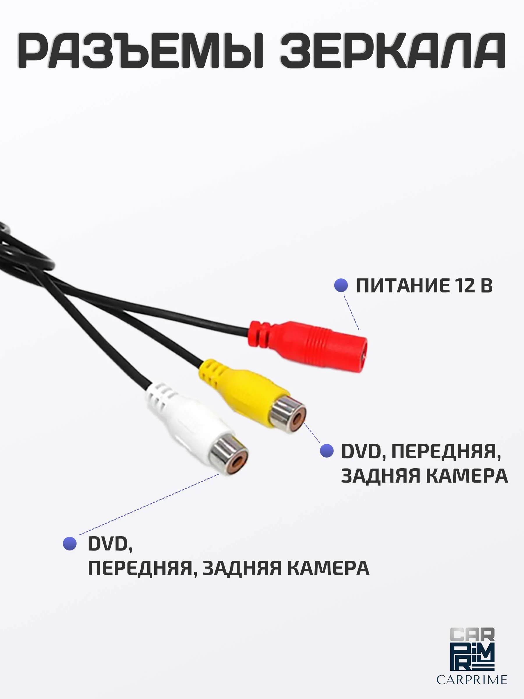 Монитор 5 дюймов в зеркале для камеры заднего вида