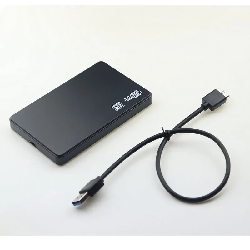 Черный корпус-кейс для внешнего жесткого диска SATA, USB 3.0, HDD SSD, ноутбука, пк