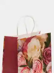 Коралловый крафт пакет подарочный 8 марта, 22х12х27см