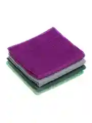Набор салфеток из микрофибры в полоску, 4 штук, 30x30 см, 220 г/кв.м., 4 цвета