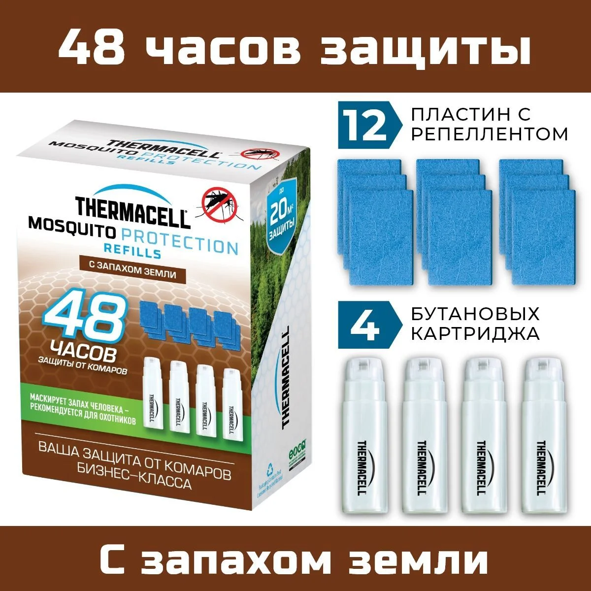 Набор запасной THERMACELL с запахом земли E4