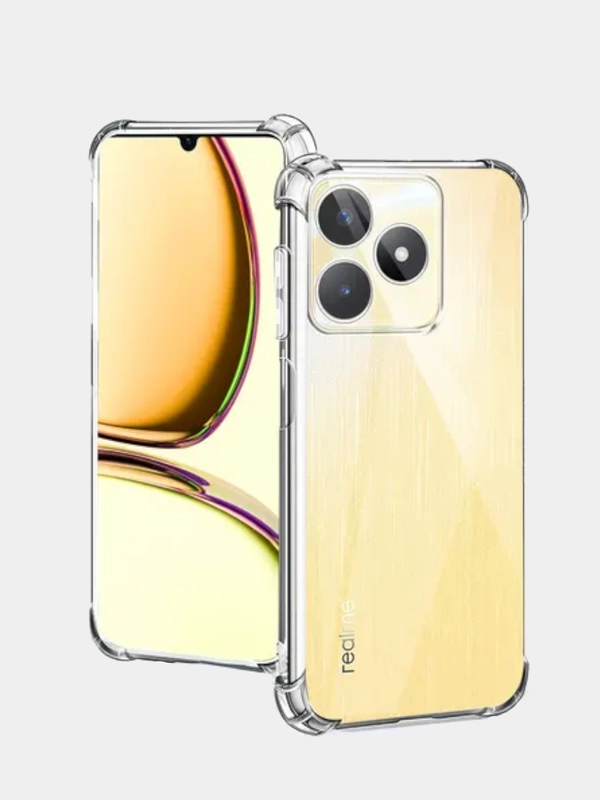 Чехол для Realme C51 / C53 / Note 50 / Реалми С51, прозрачный, силиконовый, противоударный