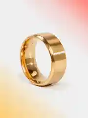 Серебряный кольцо стальное, обручальное, широкое, 8 мм