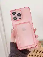 Розовый чехол iPhone, Айфон 6, 7, 8, XS, 11, 12, 13, 14 Про Макс, Pro Max, Plus, с карманом карт