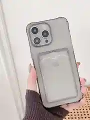 Серый чехол iPhone, Айфон 6, 7, 8, XS, 11, 12, 13, 14 Про Макс, Pro Max, Plus, с карманом карт