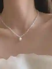 Чокер женский, на шею, из жемчуга, с подвеской "Капля"