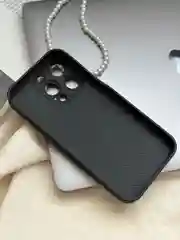 Черный чехол для iPhone 15, 15 Plus, 15 Pro, 15 Pro Max, со стеклянной панелью и защитой камеры