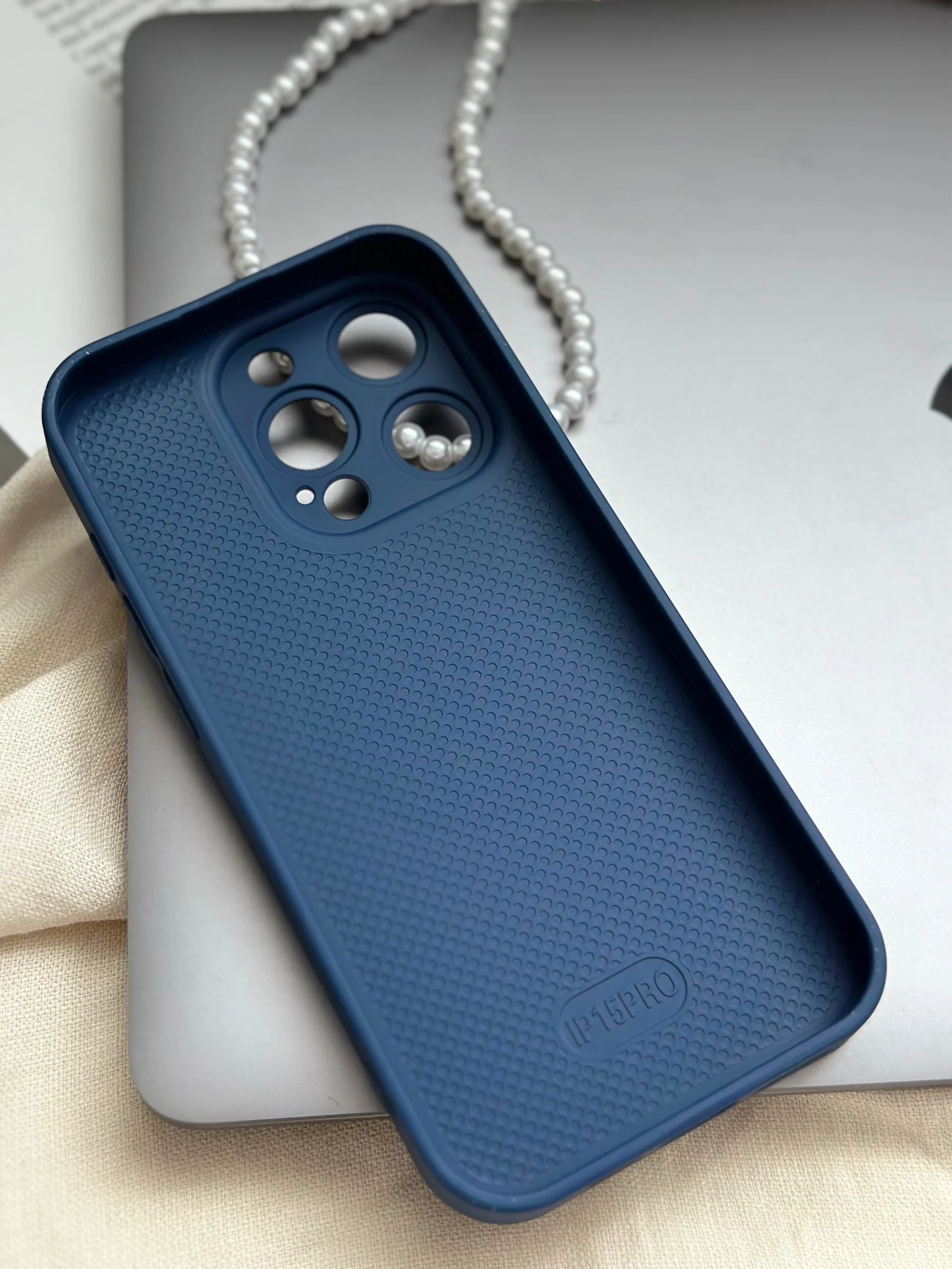 Синий чехол для iPhone 15, 15 Plus, 15 Pro, 15 Pro Max, со стеклянной панелью и защитой камеры