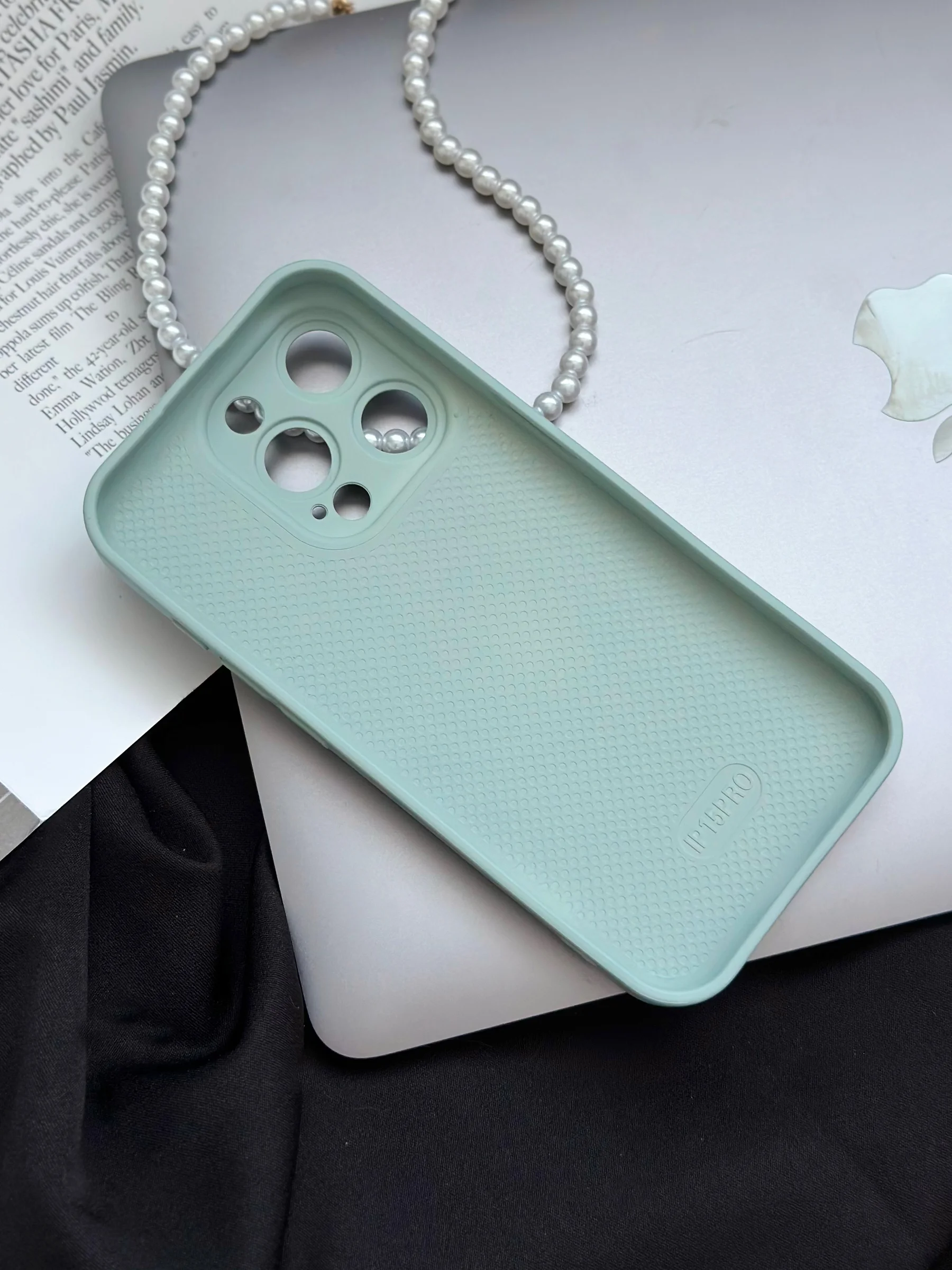Ледяной чехол для iPhone 15, 15 Plus, 15 Pro, 15 Pro Max, со стеклянной панелью и защитой камеры