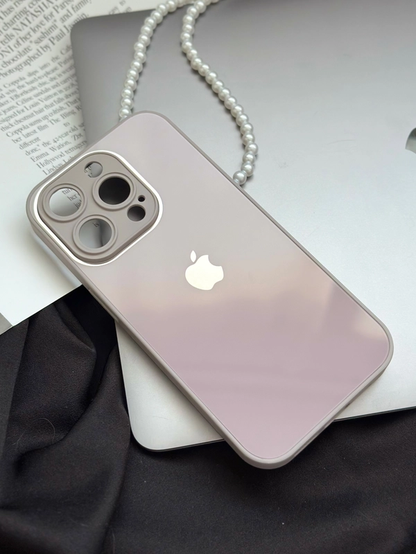 Чехол для iPhone 15, 15 Plus, 15 Pro, 15 Pro Max, со стеклянной панелью и защитой камеры