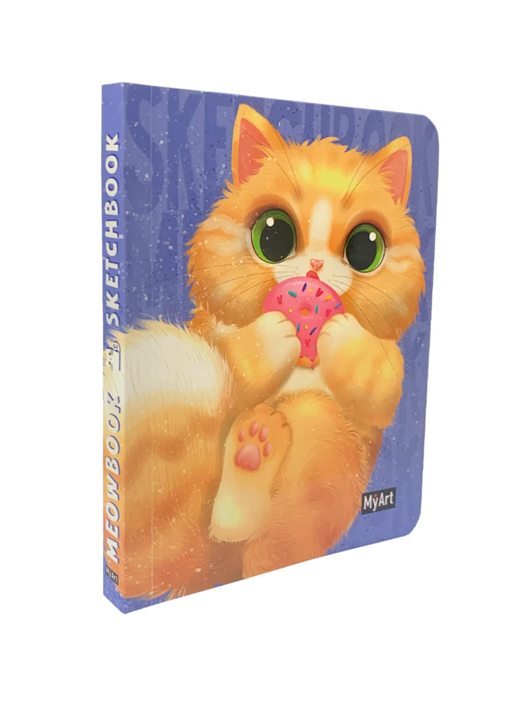 Лазурный блокнот А6 80 листов. Скетчбук карманный MeowBook от MyArt. Проф-Пресс