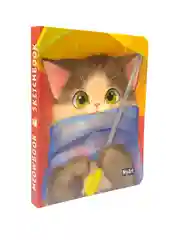 Желтый блокнот А6 80 листов. Скетчбук карманный MeowBook от MyArt. Проф-Пресс