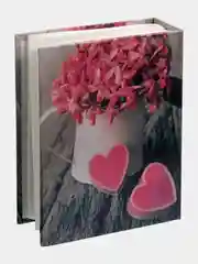Кораллово-розовый фотоальбом "Микс", на 100 фото, 10 х 15, твёрдая обложка
