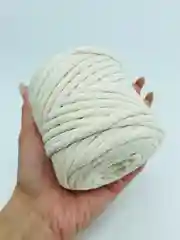 Шнур для макраме, 100% хлопок, 50 м, 6 мм, пряжа, нитки для плетения панно, бело-молочный