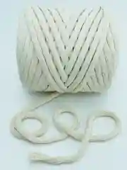 Шнур для макраме, 100% хлопок, 50 м, 6 мм, пряжа, нитки для плетения панно, бело-молочный