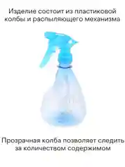 Голубой распылитель жидкости (0,35 л.) / Опрыскиватель для растений ( 0,5 л. ) / Пулевизатор