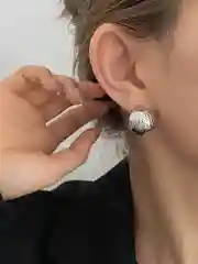 Серебряный серьги капли женские, крупные гвоздики, под серебро и золото, бижутерия