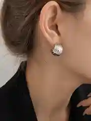 Серебряный серьги капли женские, крупные гвоздики, под серебро и золото, бижутерия