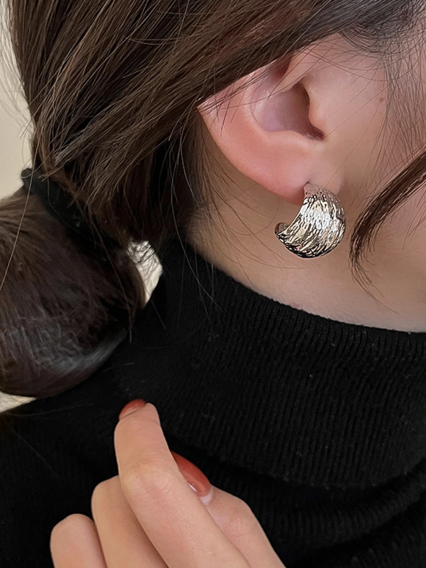 Серебряный серьги капли женские, крупные гвоздики, под серебро и золото, бижутерия