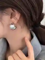 Серебряный серьги капли женские, крупные гвоздики, под серебро и золото, бижутерия