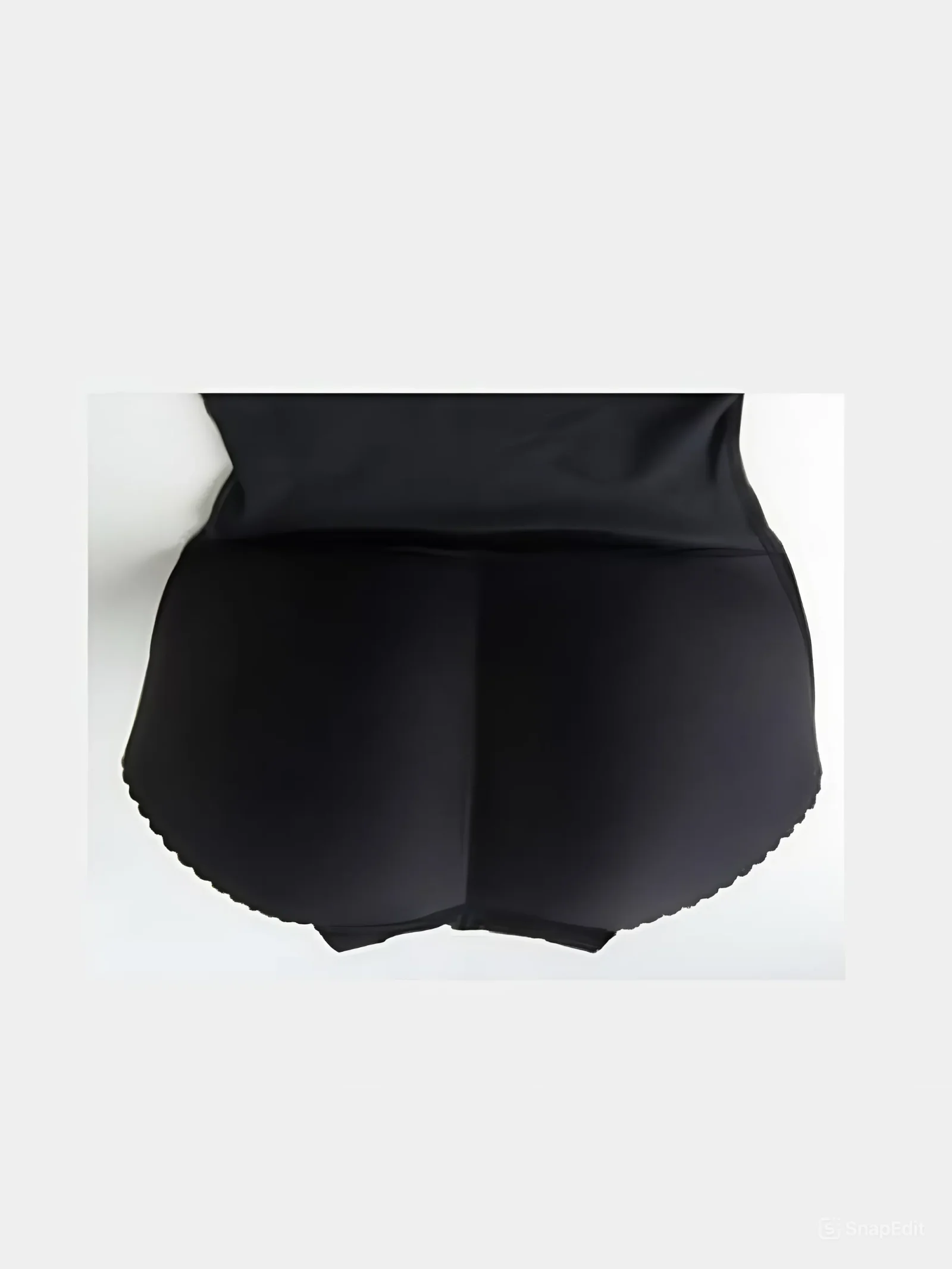 Черный трусы женские push-up, с накладкой на ягодицы