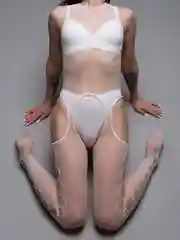 Белый колготки Giulia LOVE 03