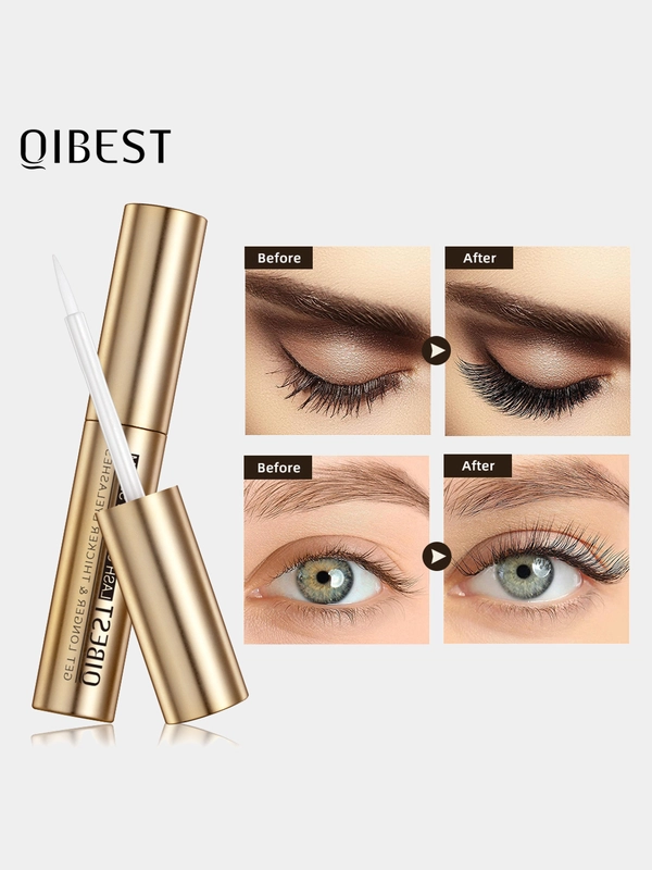 Сыворотка активатор для ресниц и бровей Qibest, для роста, укрепляющая