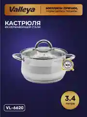 Кастрюля Valleya VL6620 3,4 л