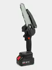 Угольный пила аккумуляторная цепная, мини, садовая, сучкорез, 48V, с 2 аккумуляторами