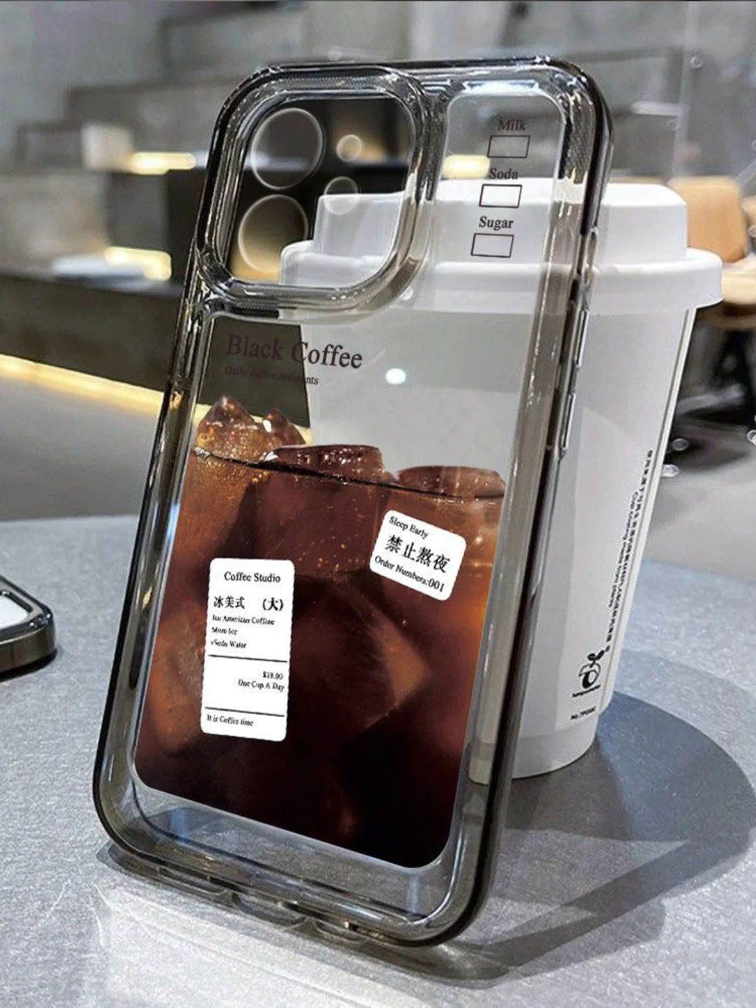 Черный чехол на iPhone 11 12 13 / 14 Pro Max / 7 8 Plus / XR / XS / X айфон про макс прозрачный