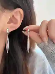 Серебряный женские серьги - подвески гвоздики