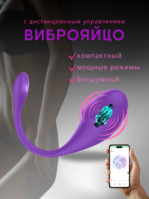 Вибратор женский, с дистанционным управлением, Bluetooth