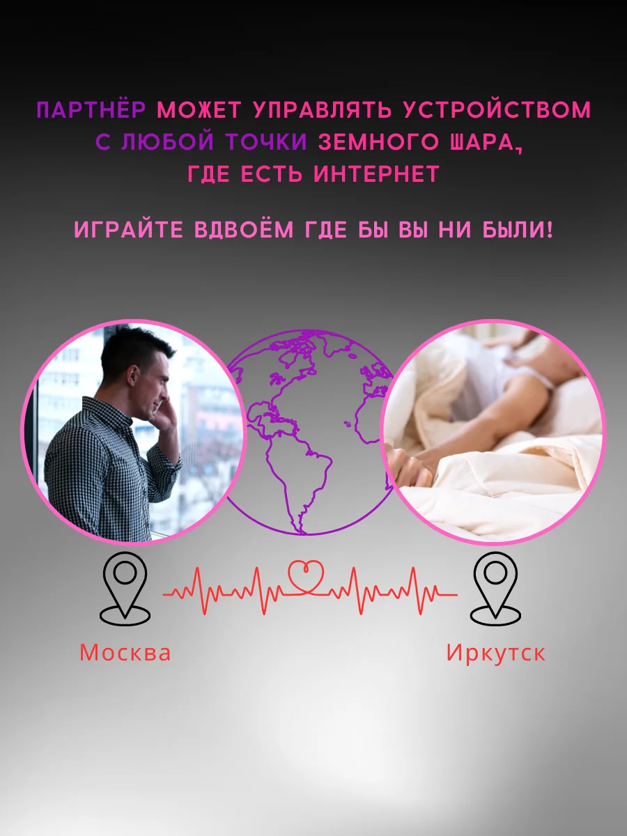 Розовый вибратор женский, с дистанционным управлением, Bluetooth