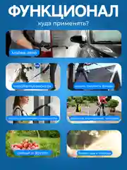 Черный автомобильная мойка, аккумуляторная/ Минимойка для авто, высокого давления, 2 АКБ, в кейсе